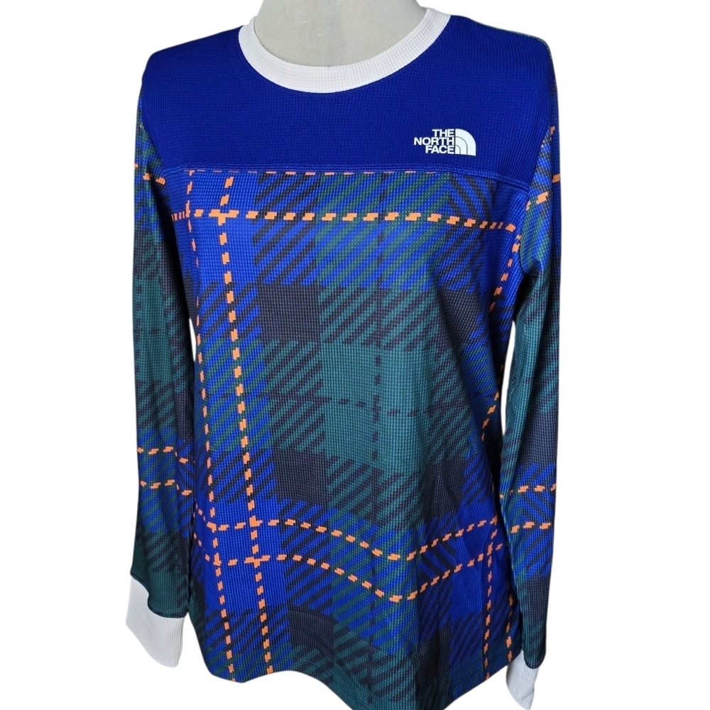 NWT North Face Women's Flash Dry Base Layer, Waffle Plaid, Size Large - Picture 1 of 11